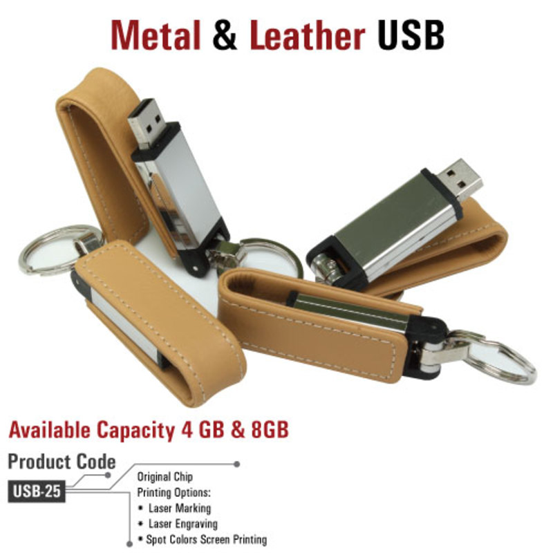 Leather Keychain USB Flash Drives 115